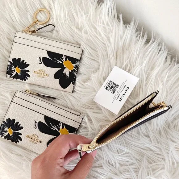 Coach Mini Skinny Id Case With Floral Print CZ595 - Picture 5 of 9